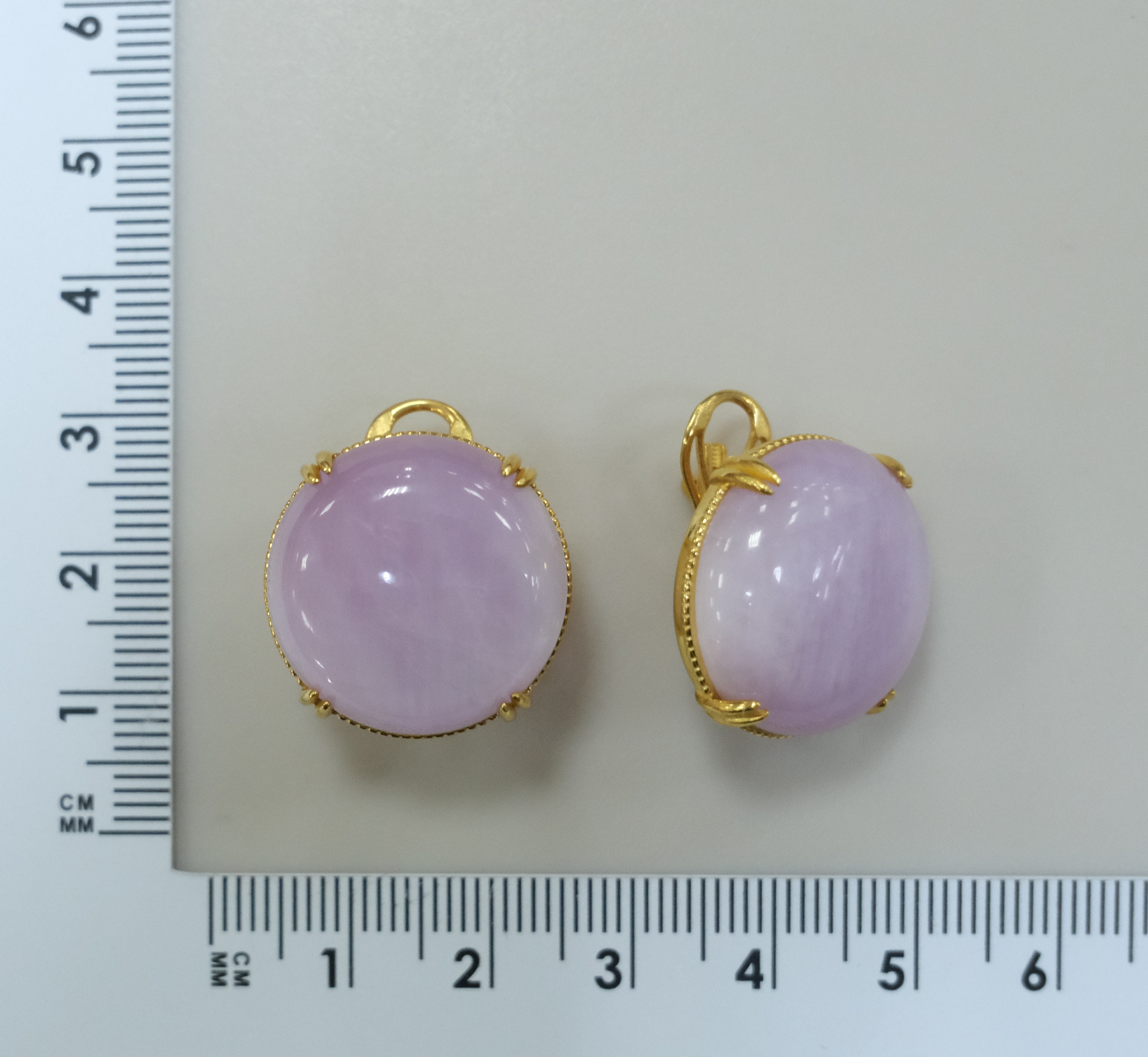 Серебряные серьги с кунцитами